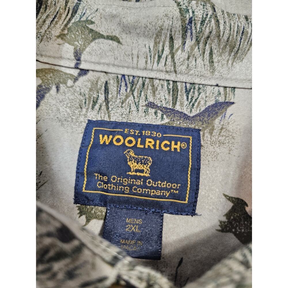 Woolrich Shirt Mens 2XL AOP Bird Duck Water Fowl Button Down Hunting Outdoor - Picture 3 of 6